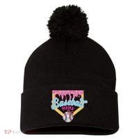 Baseball Cute Mama Ice Cream Cute Baseball Mom Gift Pom Pom 12in Knit Beanie thumb 0