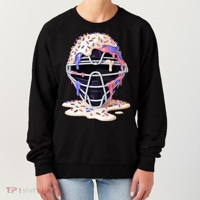 Baseball Catcher Mask Ice Cream Dripping Fan Women's Sweatshirt