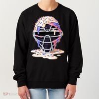 Baseball Catcher Mask Ice Cream Dripping Fan Women's Sweatshirt thumb 0