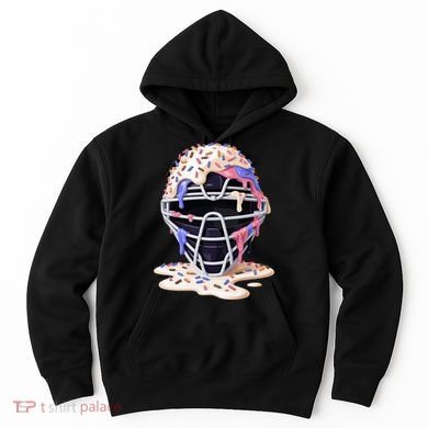 Baseball Catcher Mask Ice Cream Dripping Fan Hoodie