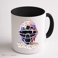 Baseball Catcher Mask Ice Cream Dripping Fan Coffee Mug thumb 1