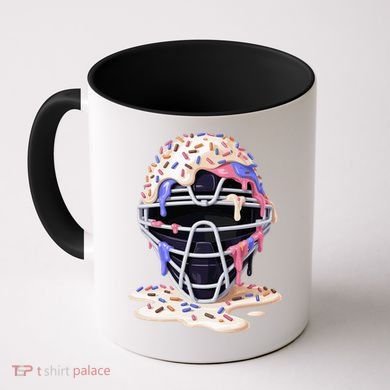 Baseball Catcher Mask Ice Cream Dripping Fan Coffee Mug