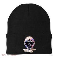 Baseball Catcher Mask Ice Cream Dripping Fan Beanie thumb 0