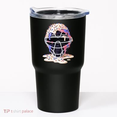 Baseball Catcher Mask Ice Cream Dripping Fan Tumbler