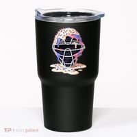 Baseball Catcher Mask Ice Cream Dripping Fan Tumbler thumb 0