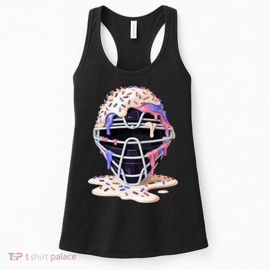 Baseball Catcher Mask Ice Cream Dripping Fan Women's Tank Top
