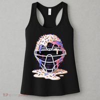 Baseball Catcher Mask Ice Cream Dripping Fan Women's Tank Top thumb 3