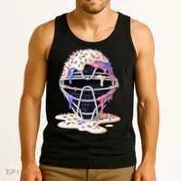 Baseball Catcher Mask Ice Cream Dripping Fan Tank Top thumb 3