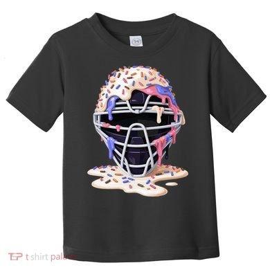 Baseball Catcher Mask Ice Cream Dripping Fan Toddler T-Shirt