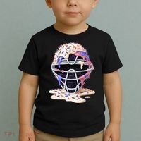 Baseball Catcher Mask Ice Cream Dripping Fan Toddler T-Shirt thumb 2