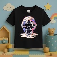 Baseball Catcher Mask Ice Cream Dripping Fan Toddler T-Shirt thumb 3