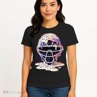 Baseball Catcher Mask Ice Cream Dripping Fan Women's T-Shirt thumb 4