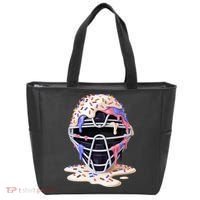 Baseball Catcher Mask Ice Cream Dripping Fan Tote Bag thumb 0
