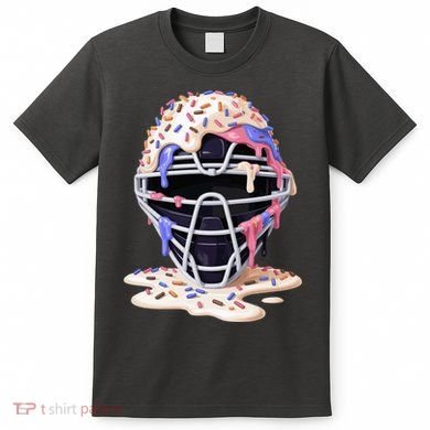 Baseball Catcher Mask Ice Cream Dripping Fan T-Shirt
