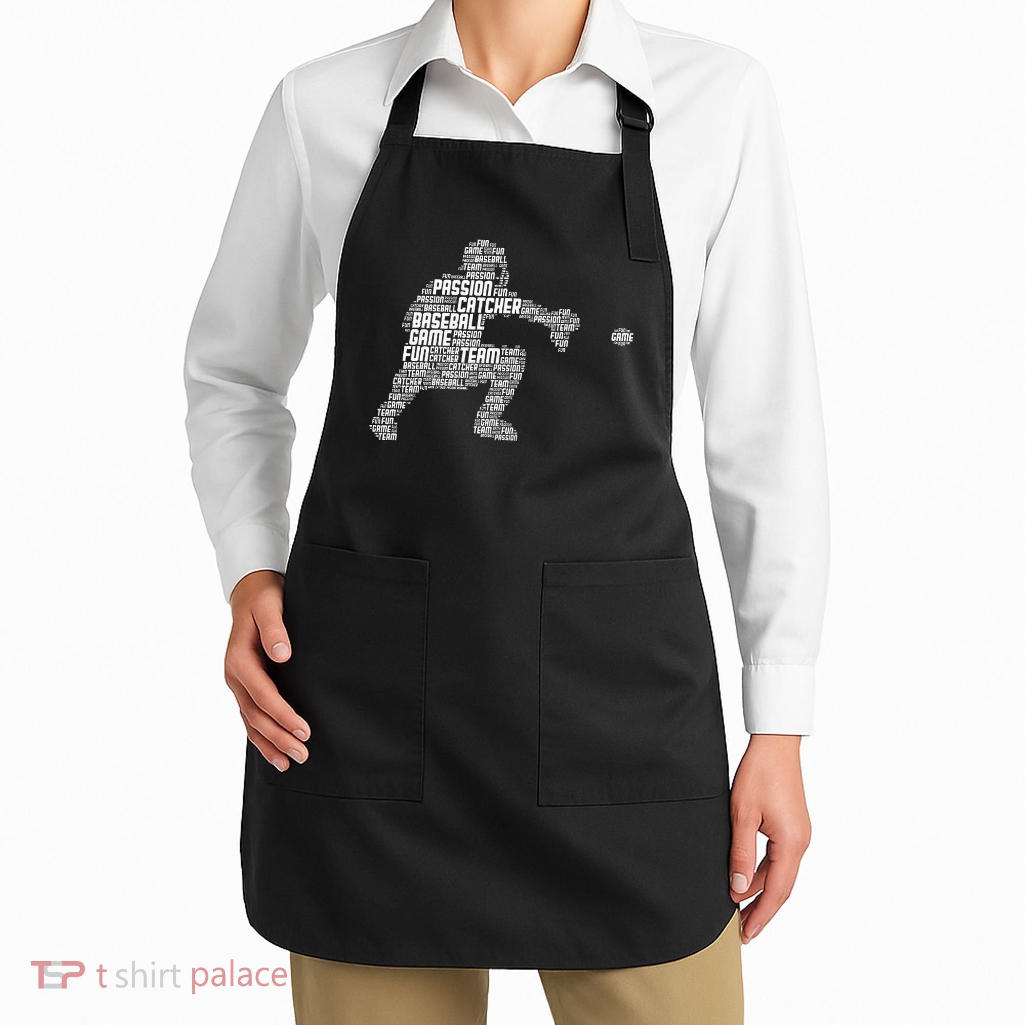 Baseball Catcher Men Kids Apron