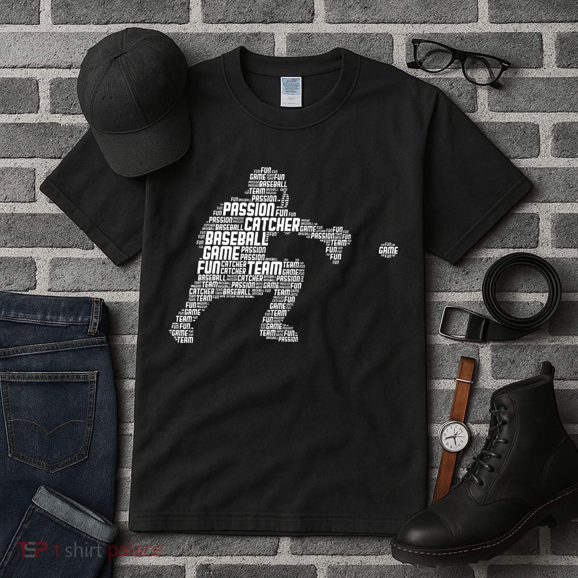 Baseball Catcher Men Kids Tall T-Shirt