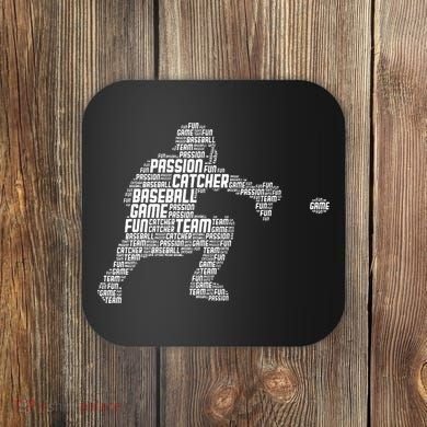 Baseball Catcher Men Kids Coaster