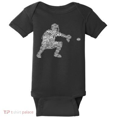 Baseball Catcher Men Kids Baby Bodysuit
