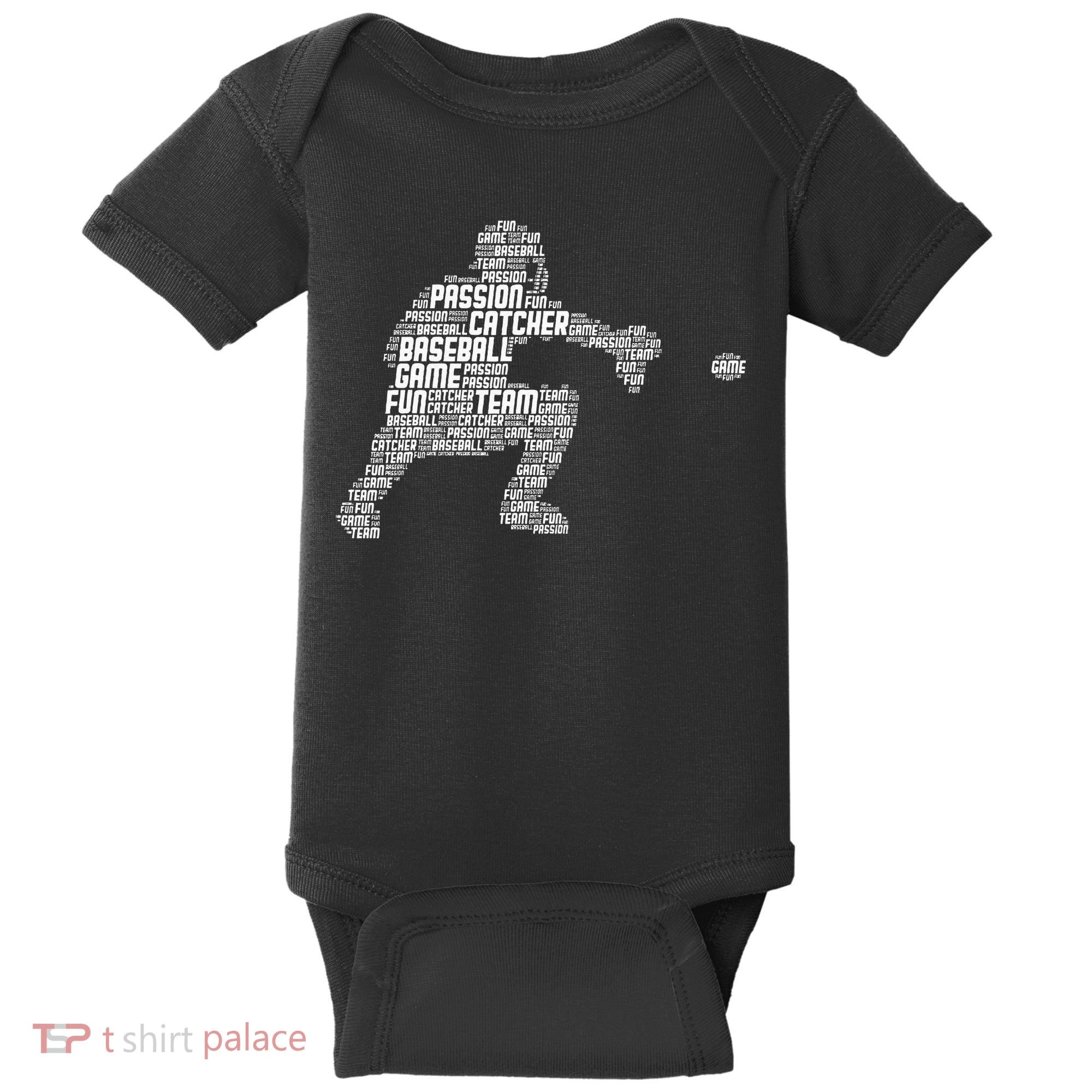 Baseball Catcher Men Kids Baby Bodysuit