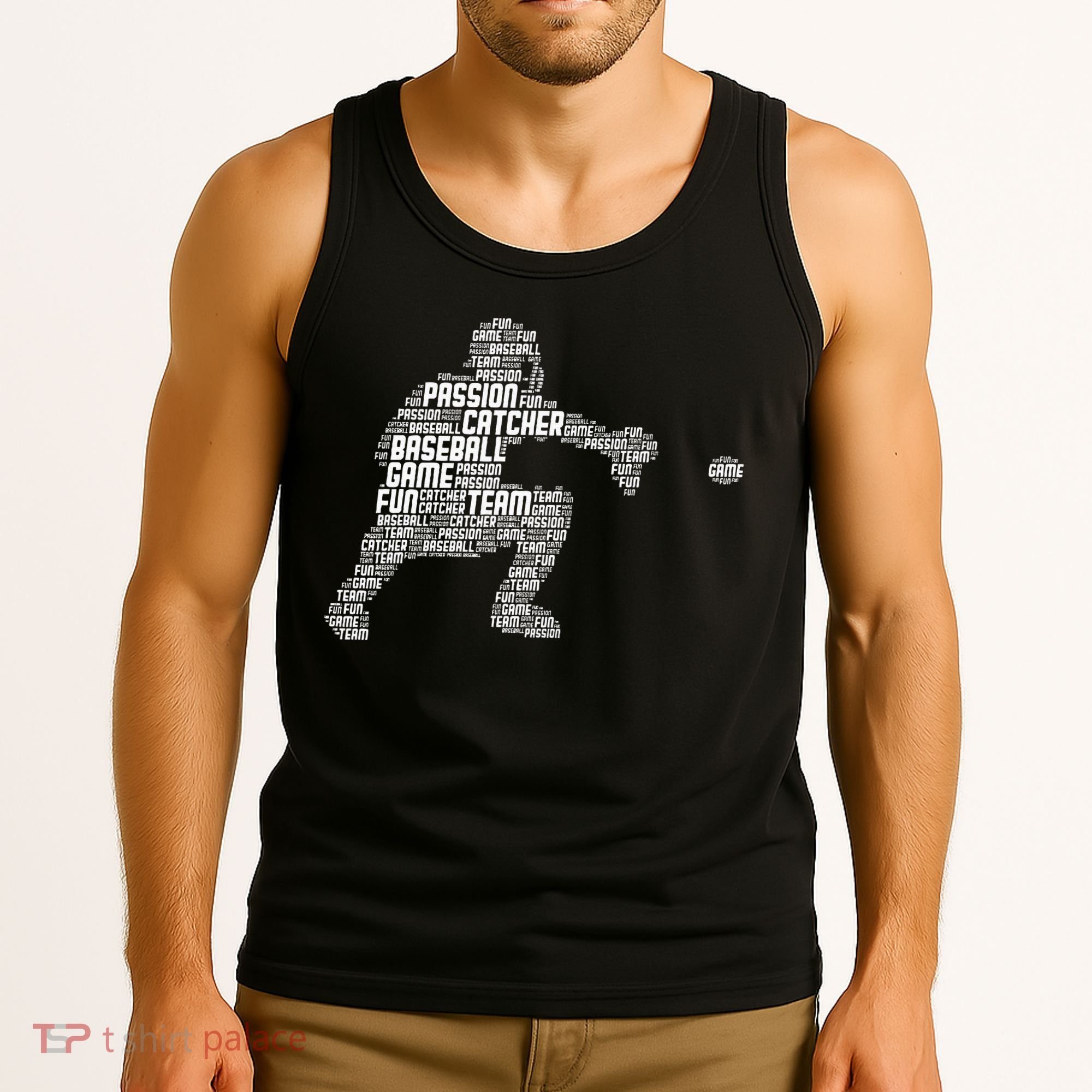 Baseball Catcher Men Kids Tank Top