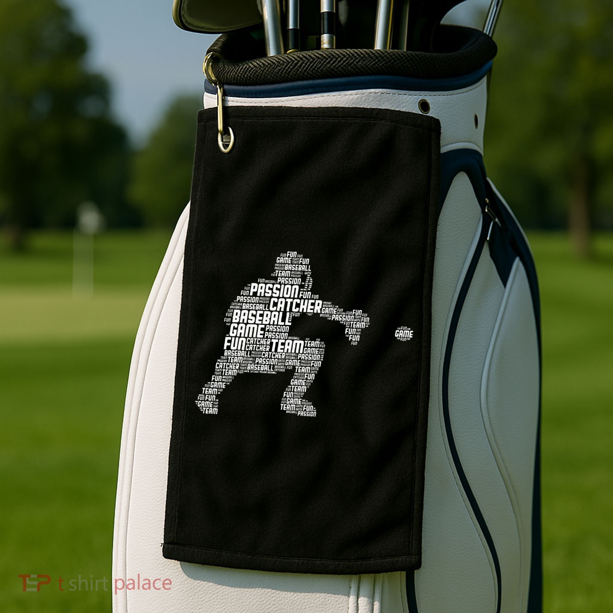 Baseball Catcher Men Kids Golf Towel