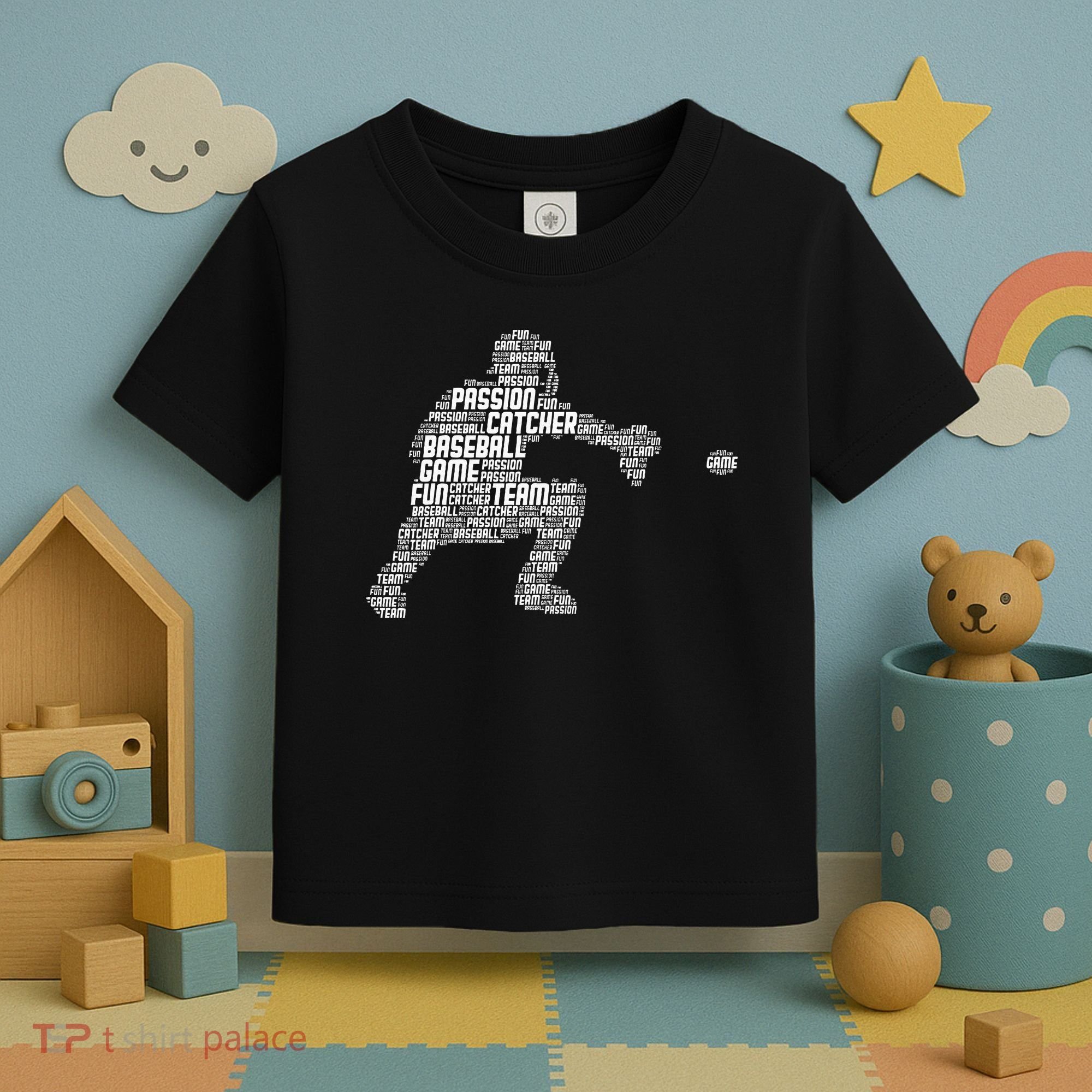 Baseball Catcher Men Kids Toddler T-Shirt