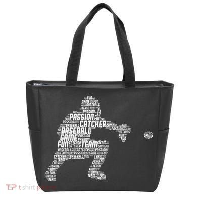 Baseball Catcher Men Kids Tote Bag