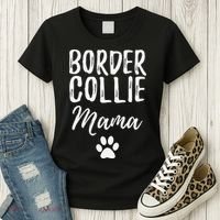 Border Collie Mama Funny Dog Lover Dog Mom Gift Women's T-Shirt thumb 3