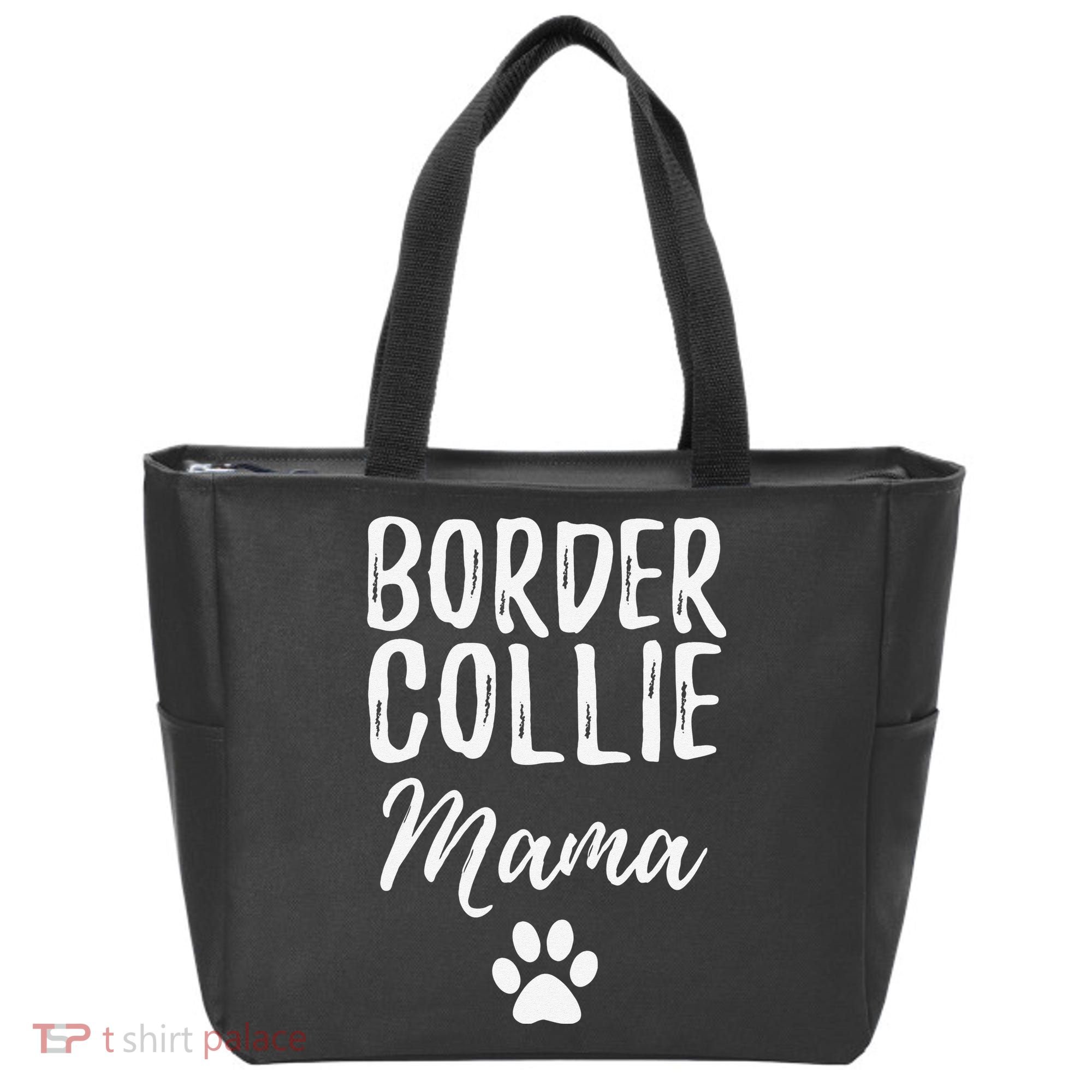 Border Collie Mama Funny Dog Lover Dog Mom Gift Tote Bag