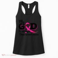 Breast Cancer My God Is Stronger Than Breast Cancer Women's Tank Top thumb 0