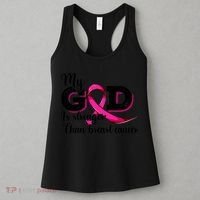 Breast Cancer My God Is Stronger Than Breast Cancer Women's Tank Top thumb 3