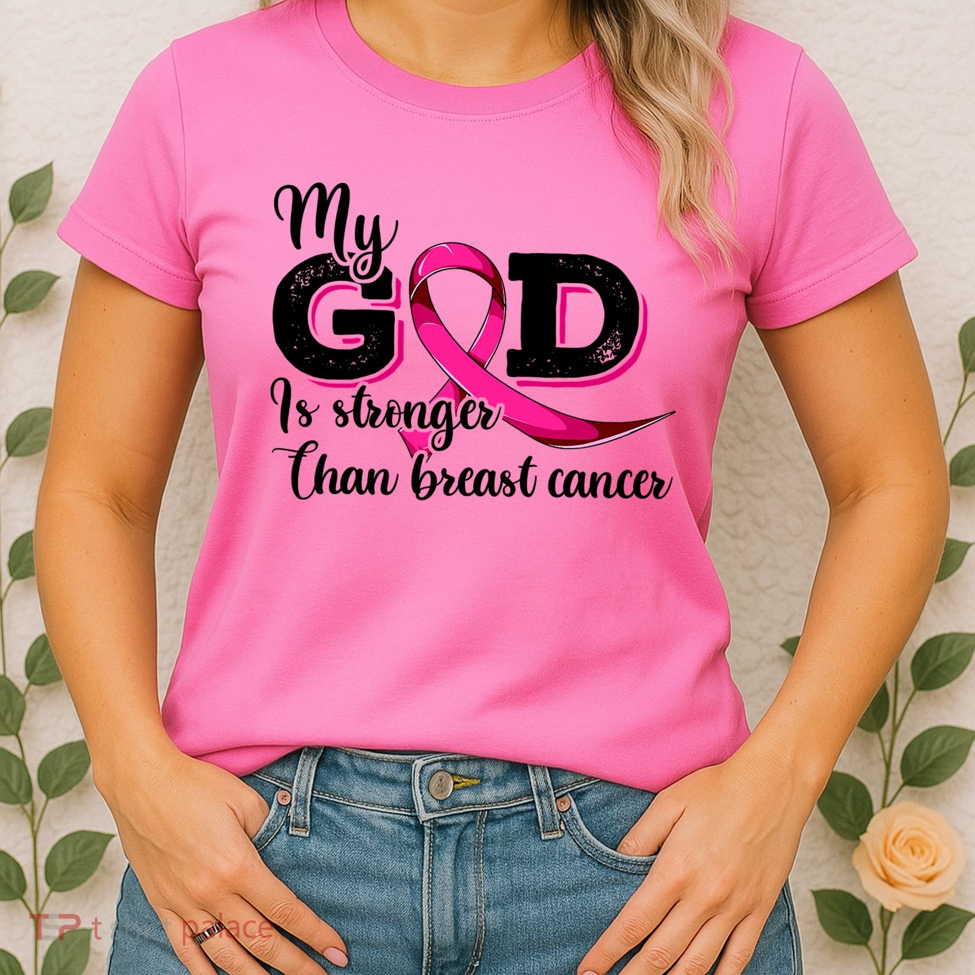 Breast Cancer My God Is Stronger Than Breast Cancer Women's T-Shirt
