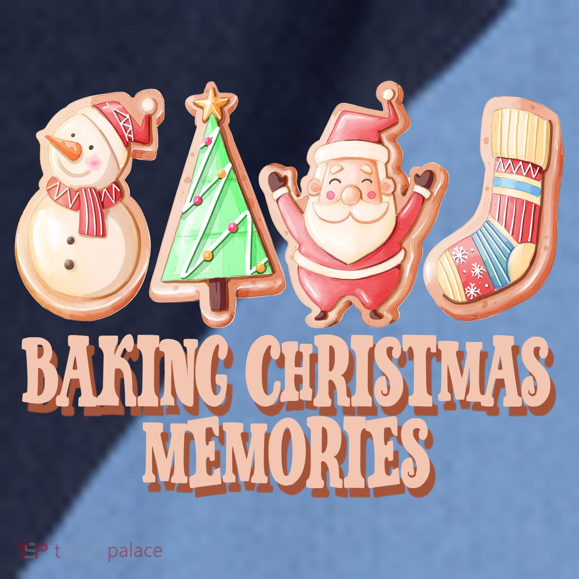 Baking Christmas Memories Cute Holiday Raglan Baseball Sleeve Shirt