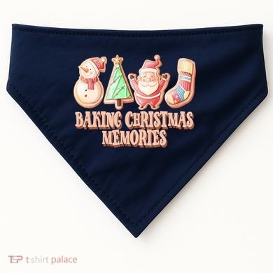 Baking Christmas Memories Cute Holiday USA-Made Doggie Bandana