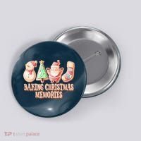 Baking Christmas Memories Cute Holiday Button thumb 0