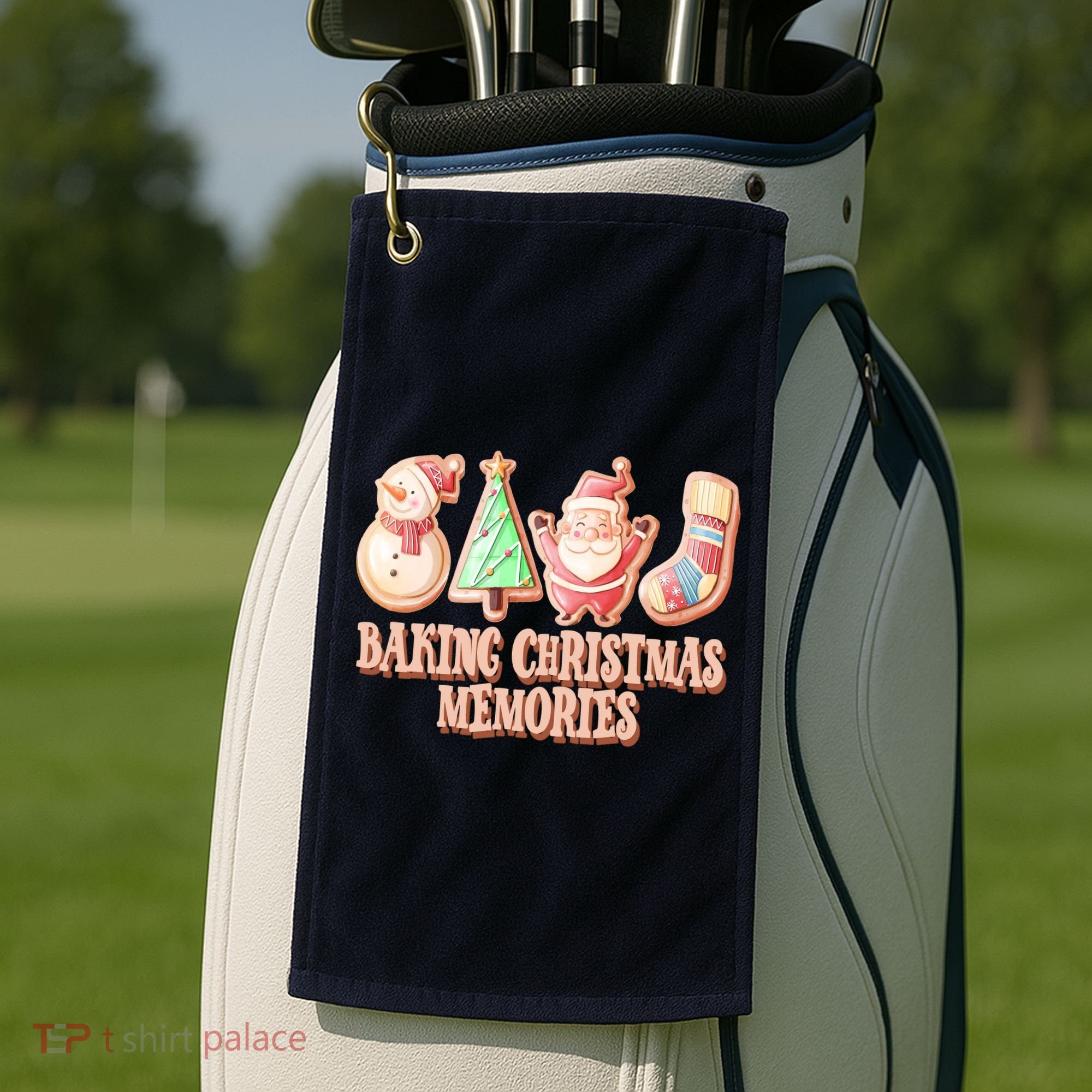 Baking Christmas Memories Cute Holiday Golf Towel