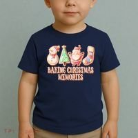 Baking Christmas Memories Cute Holiday Toddler T-Shirt thumb 2