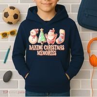 Baking Christmas Memories Cute Holiday Kids Hoodie thumb 2