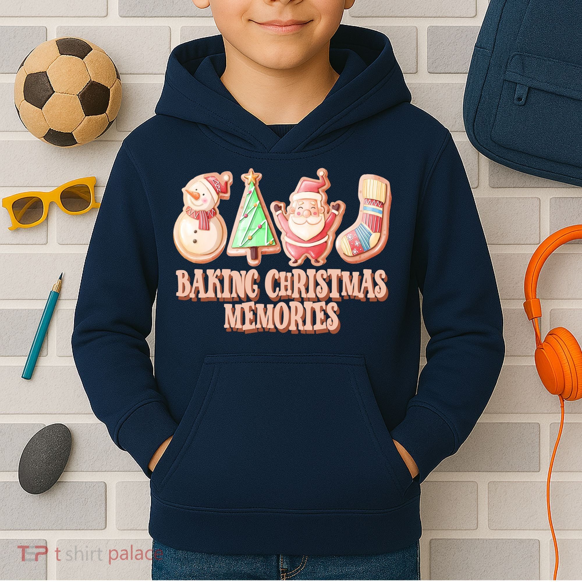 Baking Christmas Memories Cute Holiday Kids Hoodie