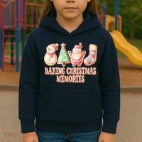 Baking Christmas Memories Cute Holiday Kids Hoodie thumb 3