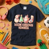 Baking Christmas Memories Cute Holiday Kids T-Shirt thumb 3