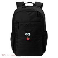 Black Cat My Four Moods I Need Coffee I Need A Nap Coffee Backpack thumb 0
