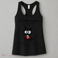 Black Cat My Four Moods I Need Coffee I Need A Nap Coffee Women's Tank Top thumb 3