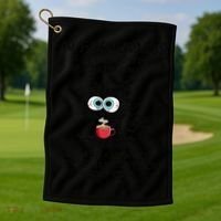 Black Cat My Four Moods I Need Coffee I Need A Nap Coffee Golf Towel thumb 1