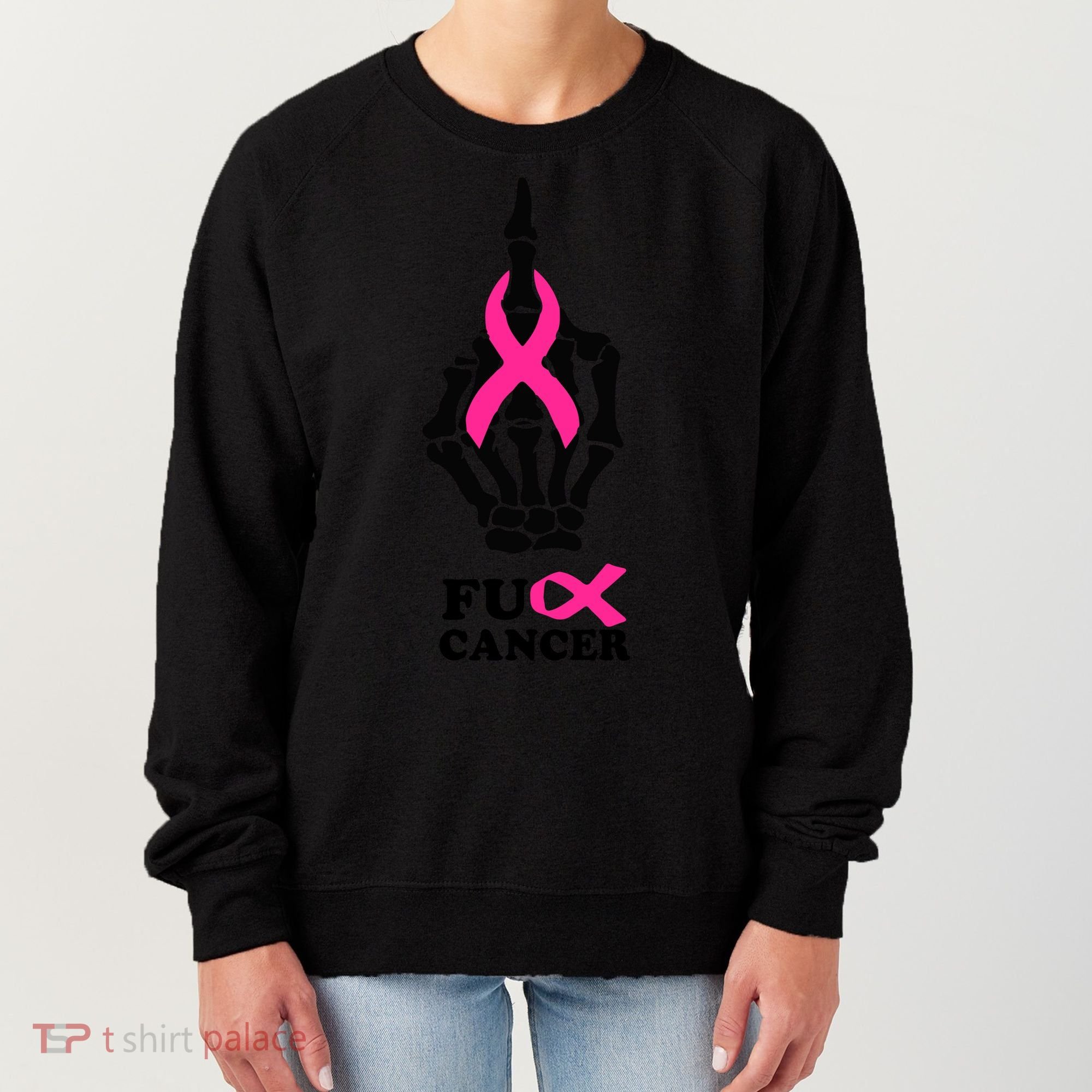 Breast Cancer , Middle Finger Cancer Women's Sweatshirt