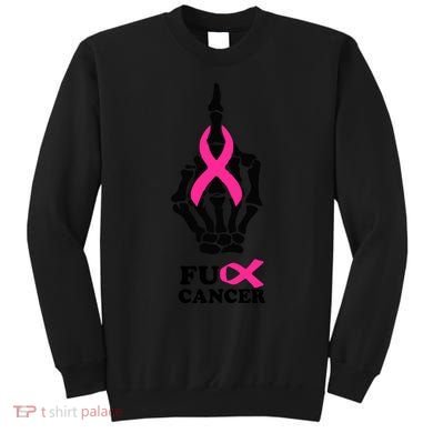 Breast Cancer , Middle Finger Cancer Sweatshirt
