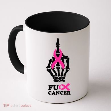 Breast Cancer , Middle Finger Cancer Coffee Mug
