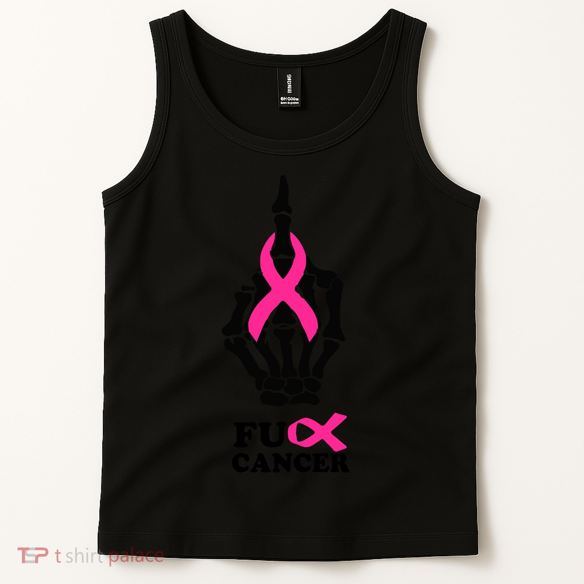 Breast Cancer , Middle Finger Cancer Tank Top