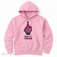 Breast Cancer , Middle Finger Cancer Hoodie thumb 0