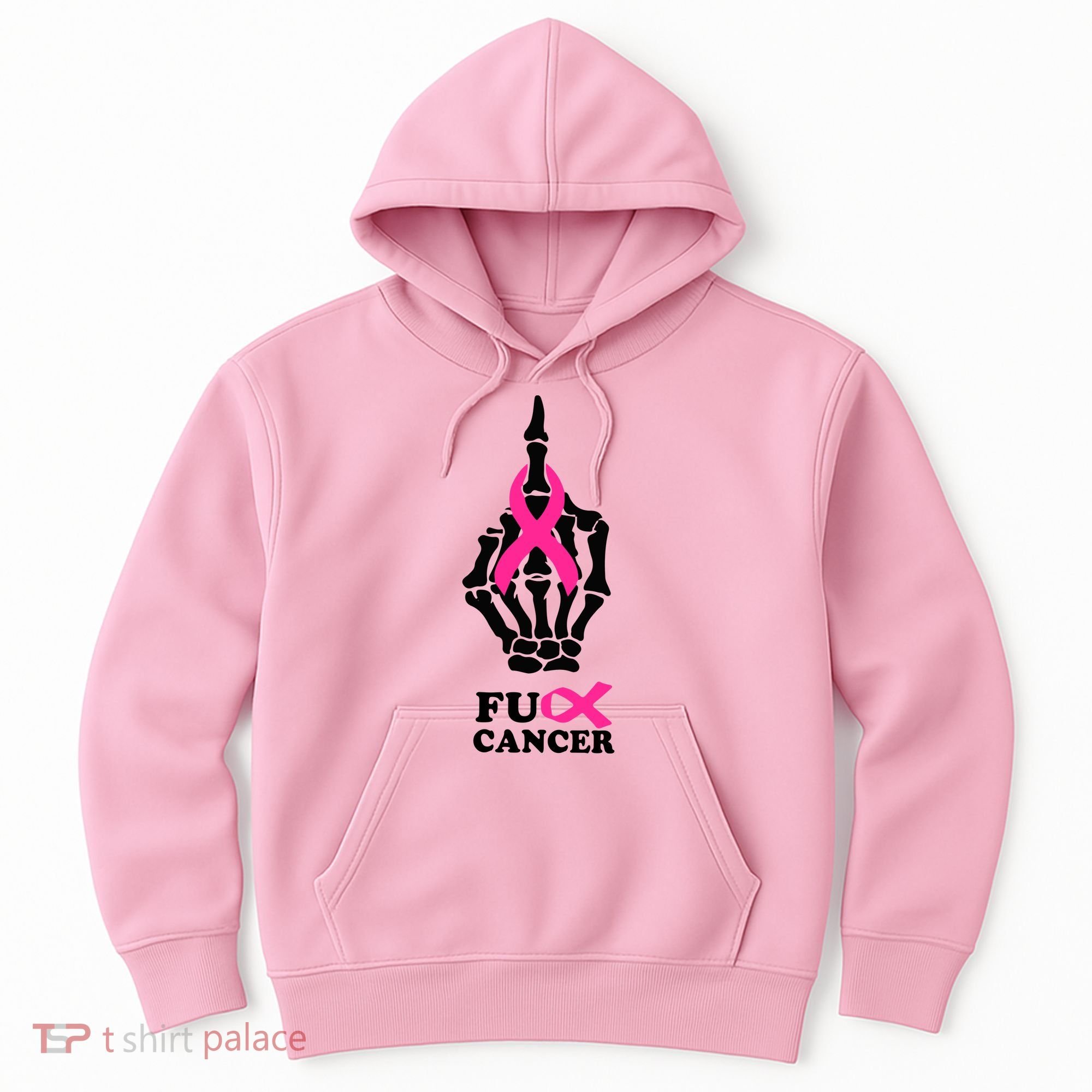 Breast Cancer , Middle Finger Cancer Hoodie